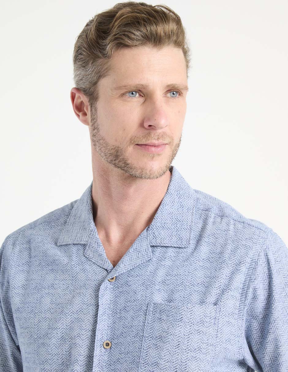 Camisa casual manga corta para hombre 4