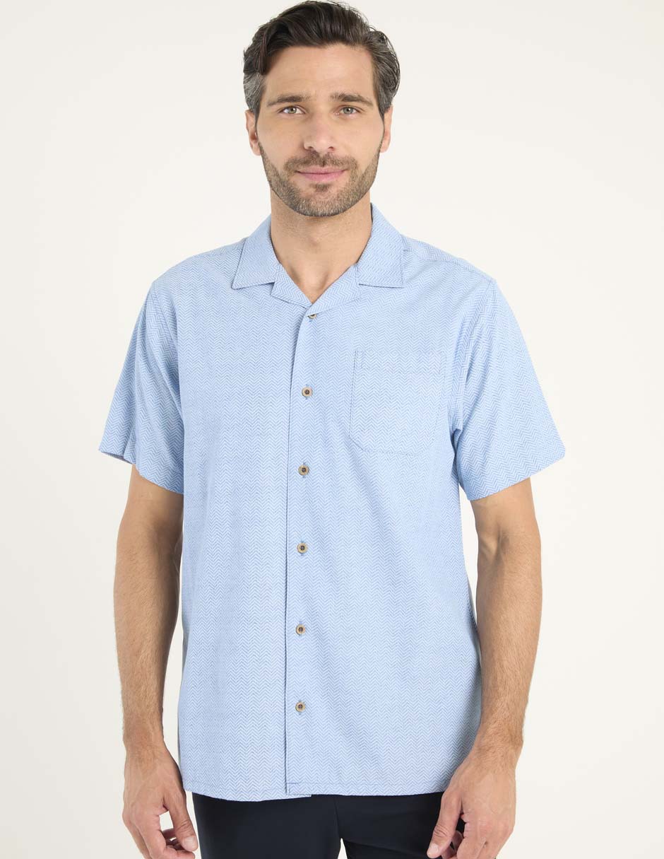 Camisa casual de algodón manga corta para hombre Camisa casual de algodón manga corta para hombre