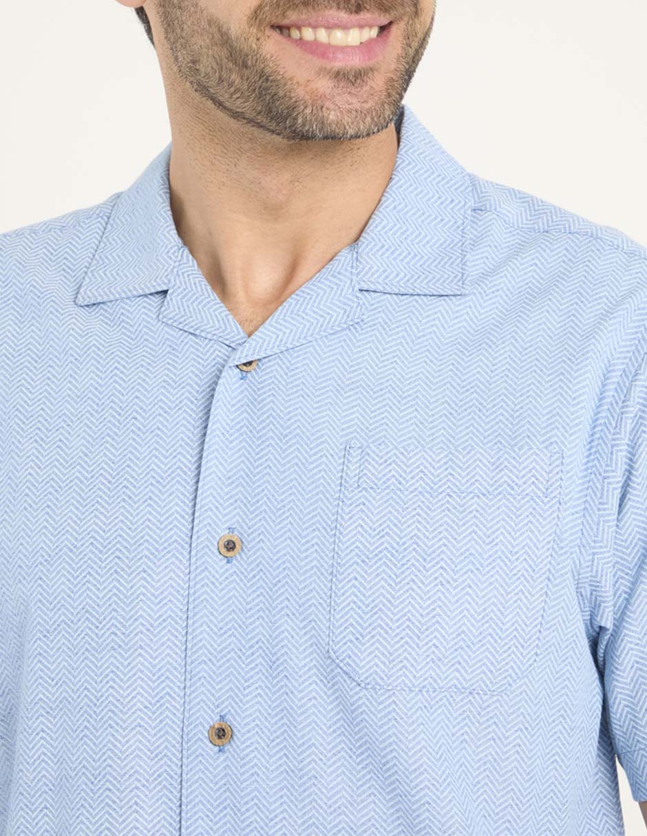 Camisa casual de algodón manga corta para hombre 4