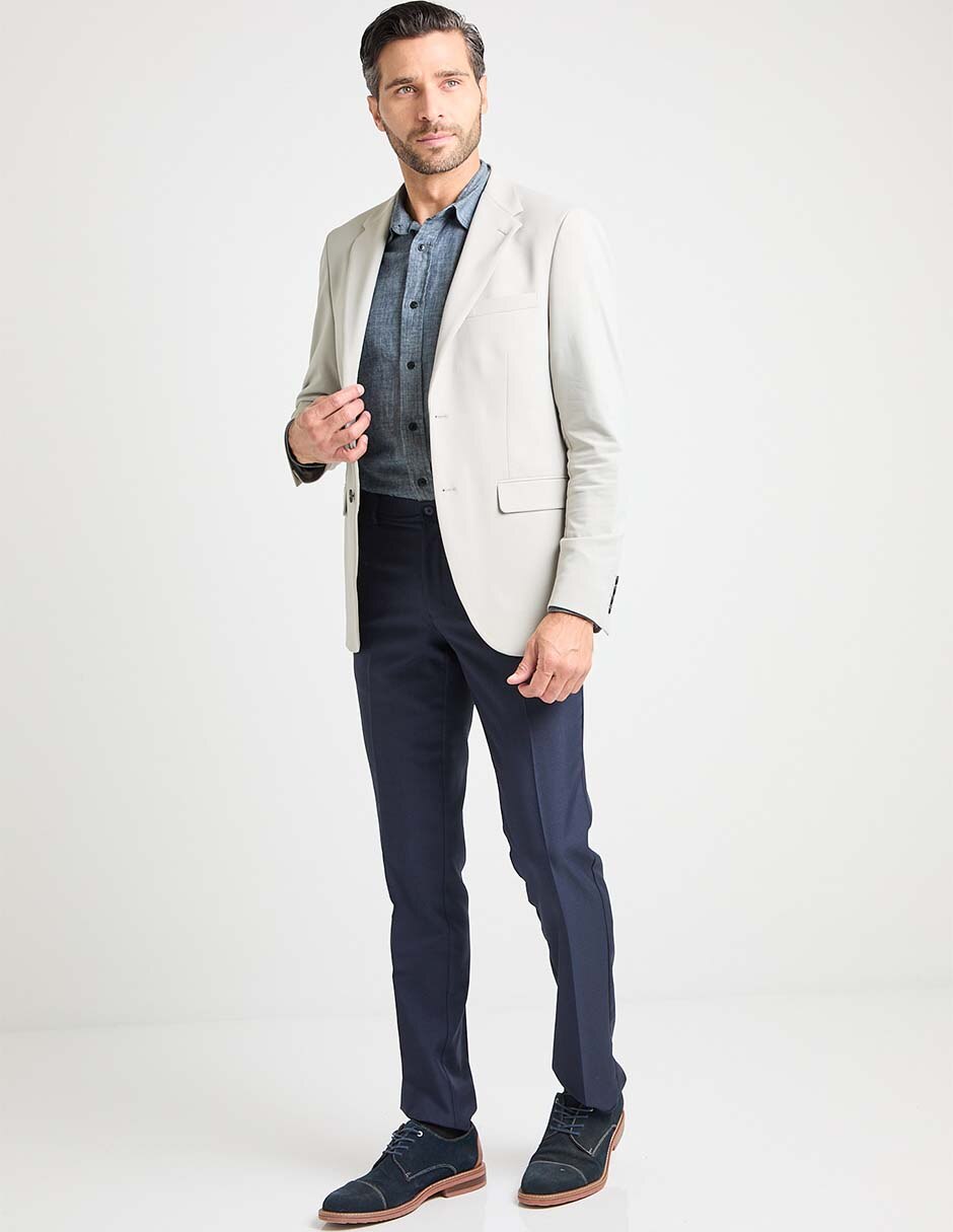 Pantalón business casual de vestir slim de algodón para hombre 3