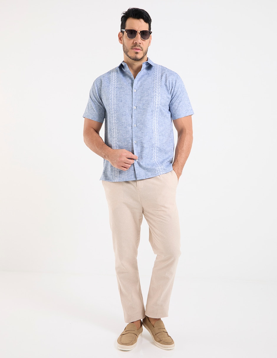 Camisa casual de algodón manga corta para hombre 3