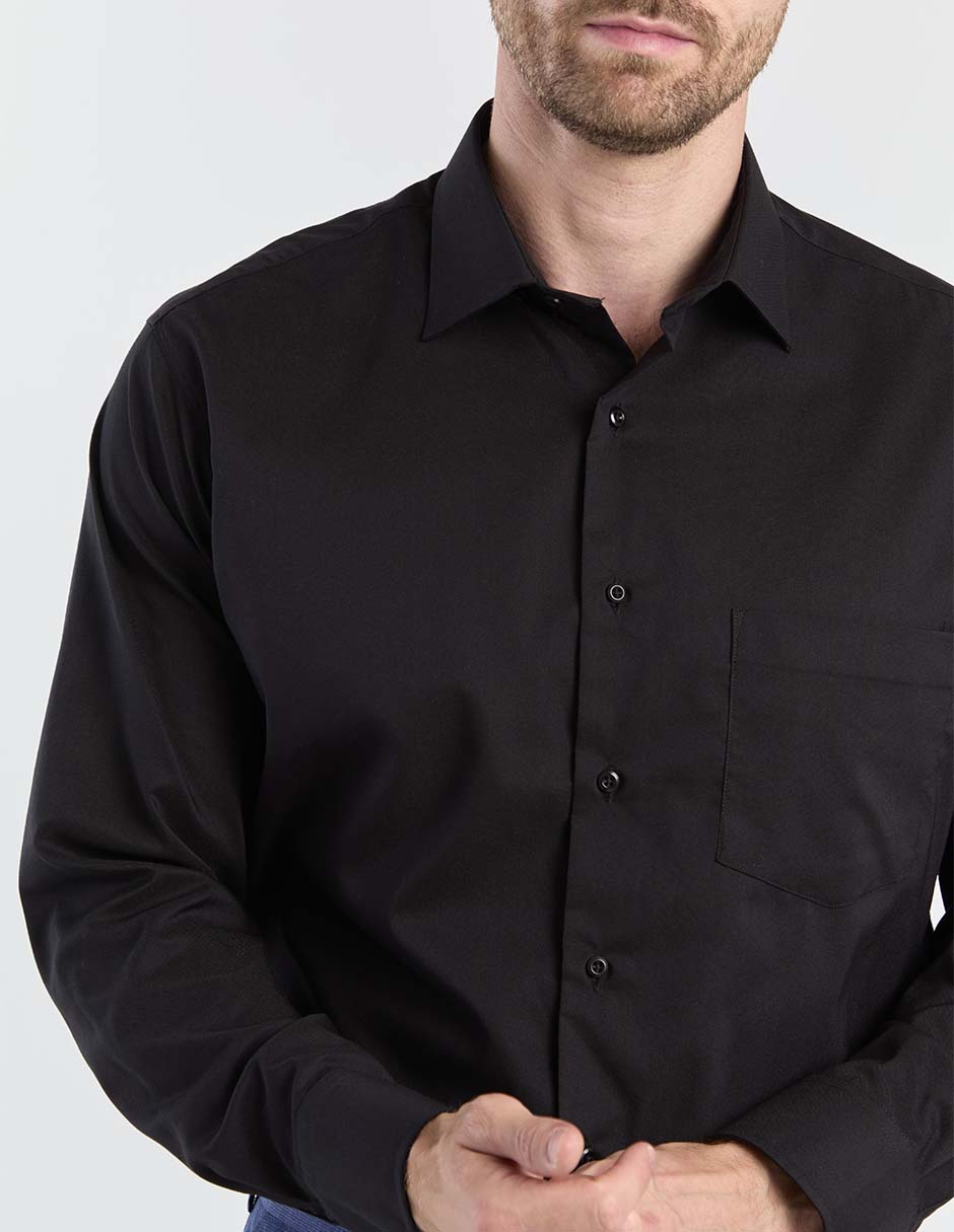 Camisa business casual manga larga para hombre 4