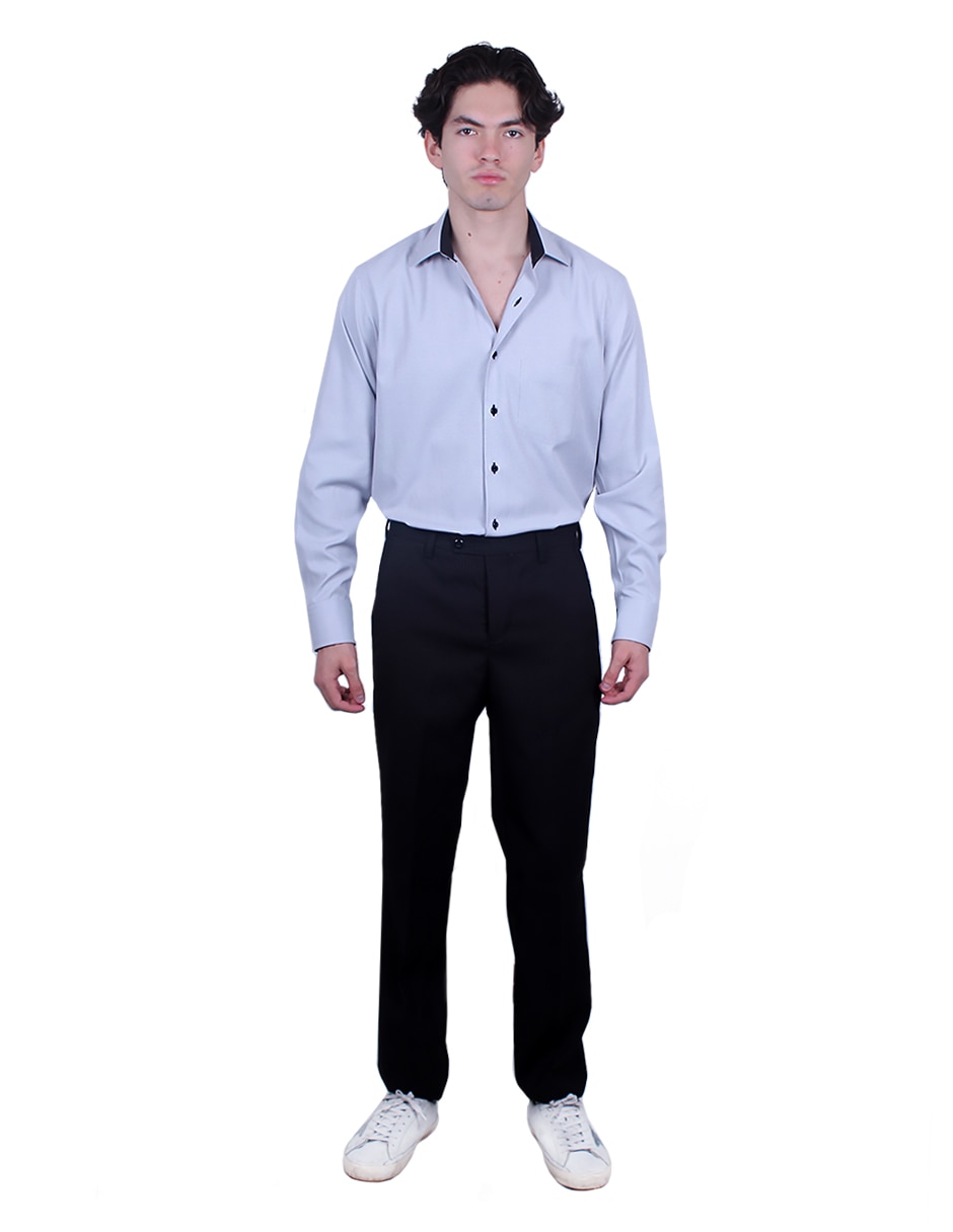 Camisa formal manga larga para hombre 2