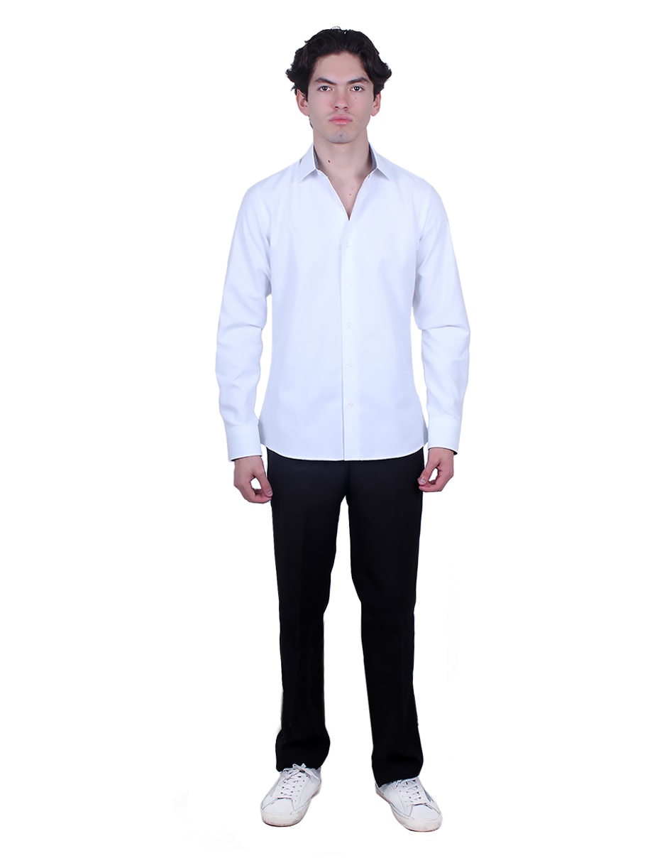 Camisa formal manga larga para hombre 2