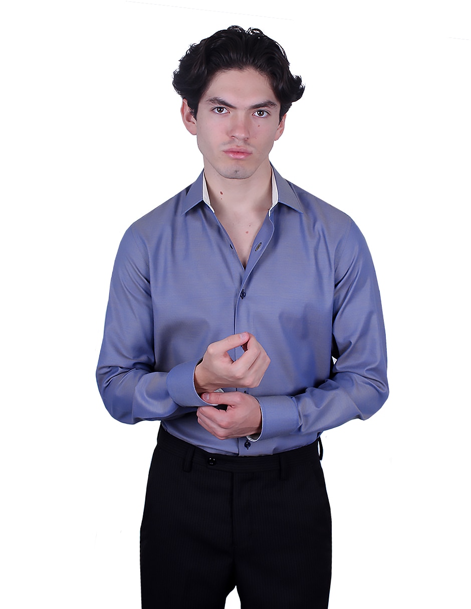 Camisa formal manga larga para hombre