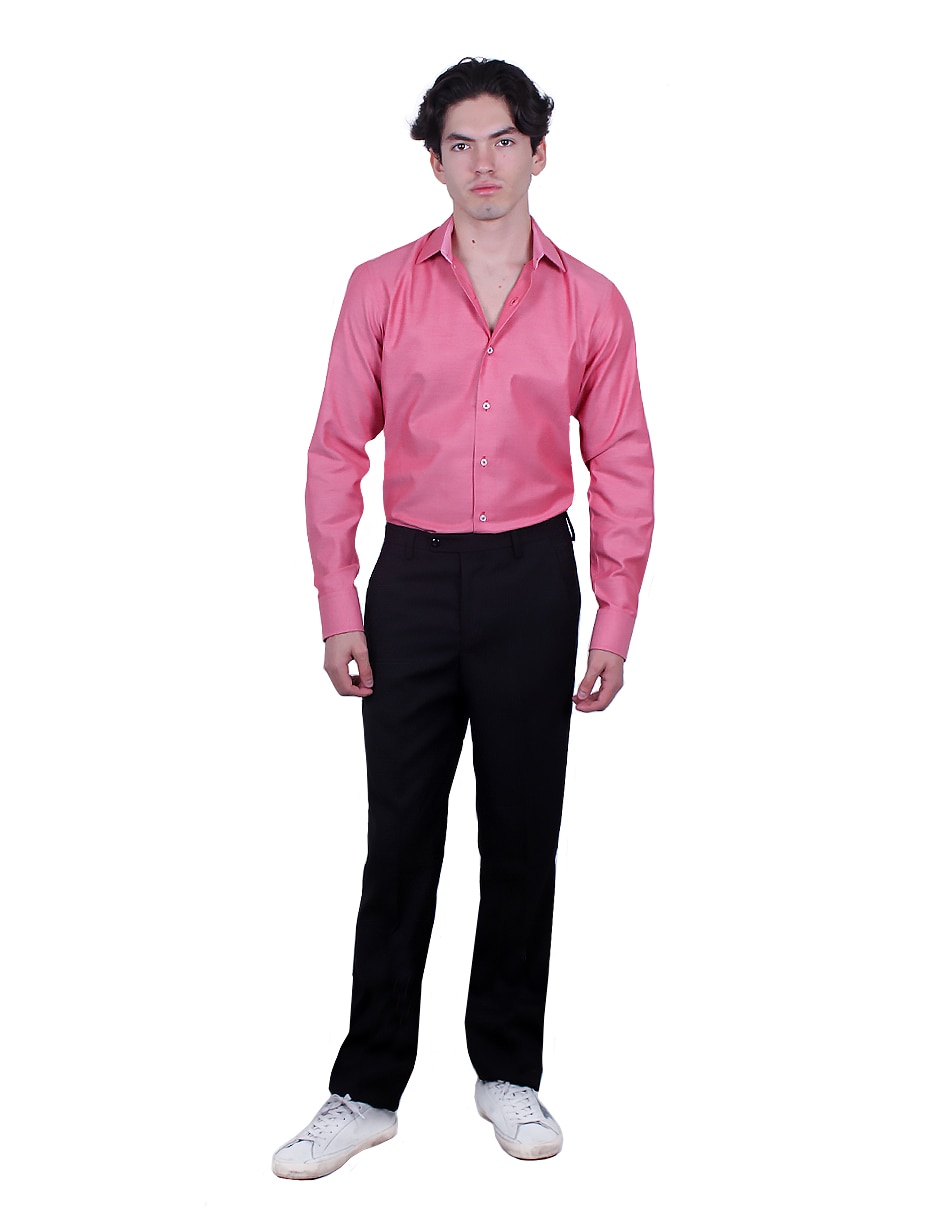 Camisa formal manga larga para hombre 2
