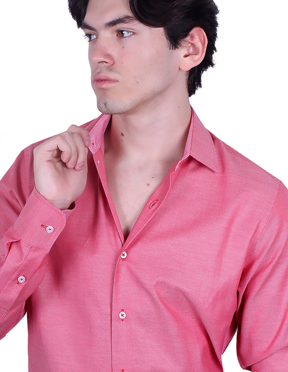 Camisa formal manga larga para hombre 4
