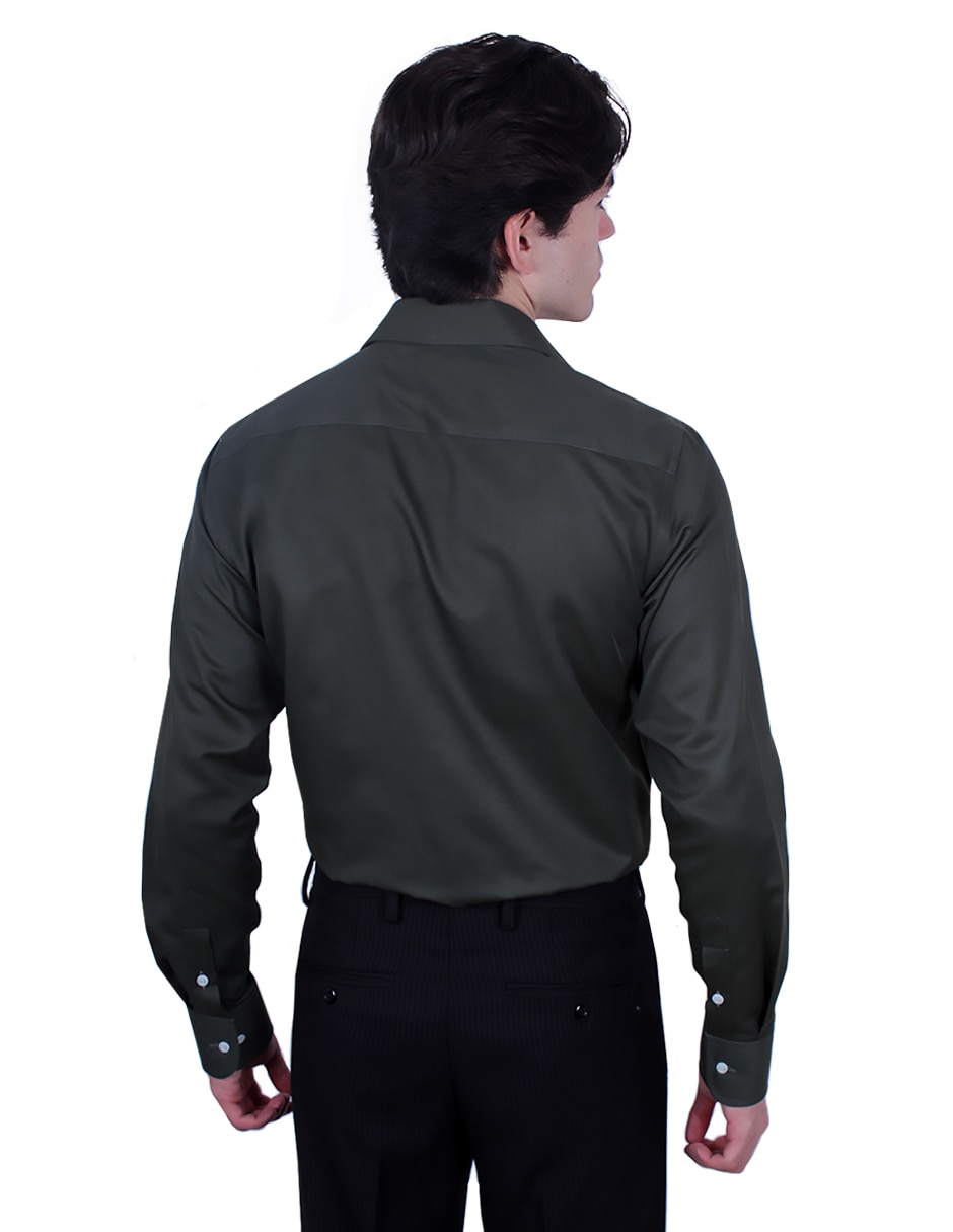 Camisa formal manga larga para hombre 3