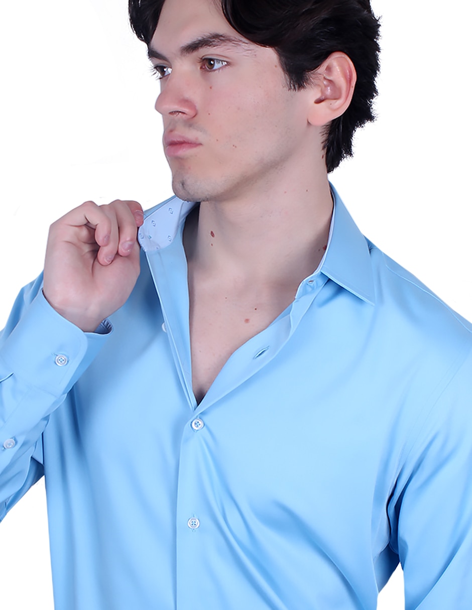 Camisa formal manga larga para hombre 3