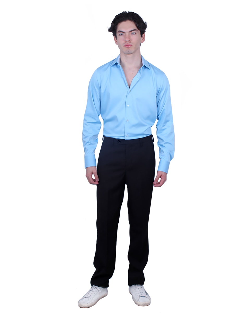 Camisa formal manga larga para hombre 4