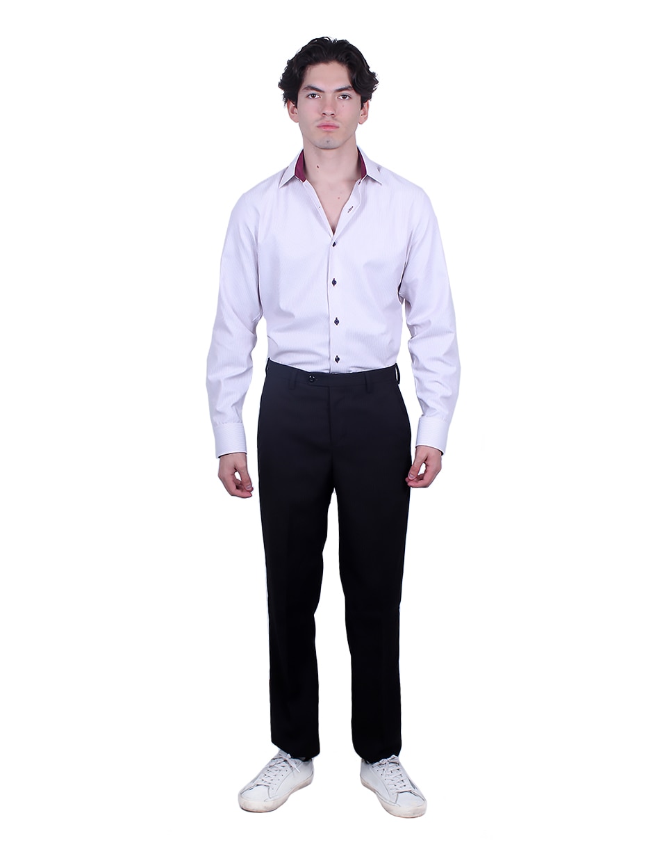 Camisa formal manga larga para hombre 2