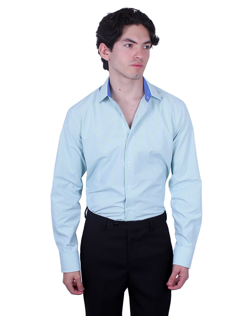 Camisa formal manga larga para hombre 1
