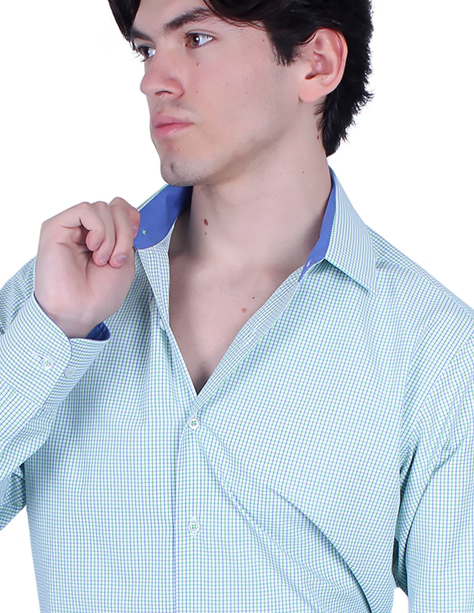 Camisa formal manga larga para hombre 4