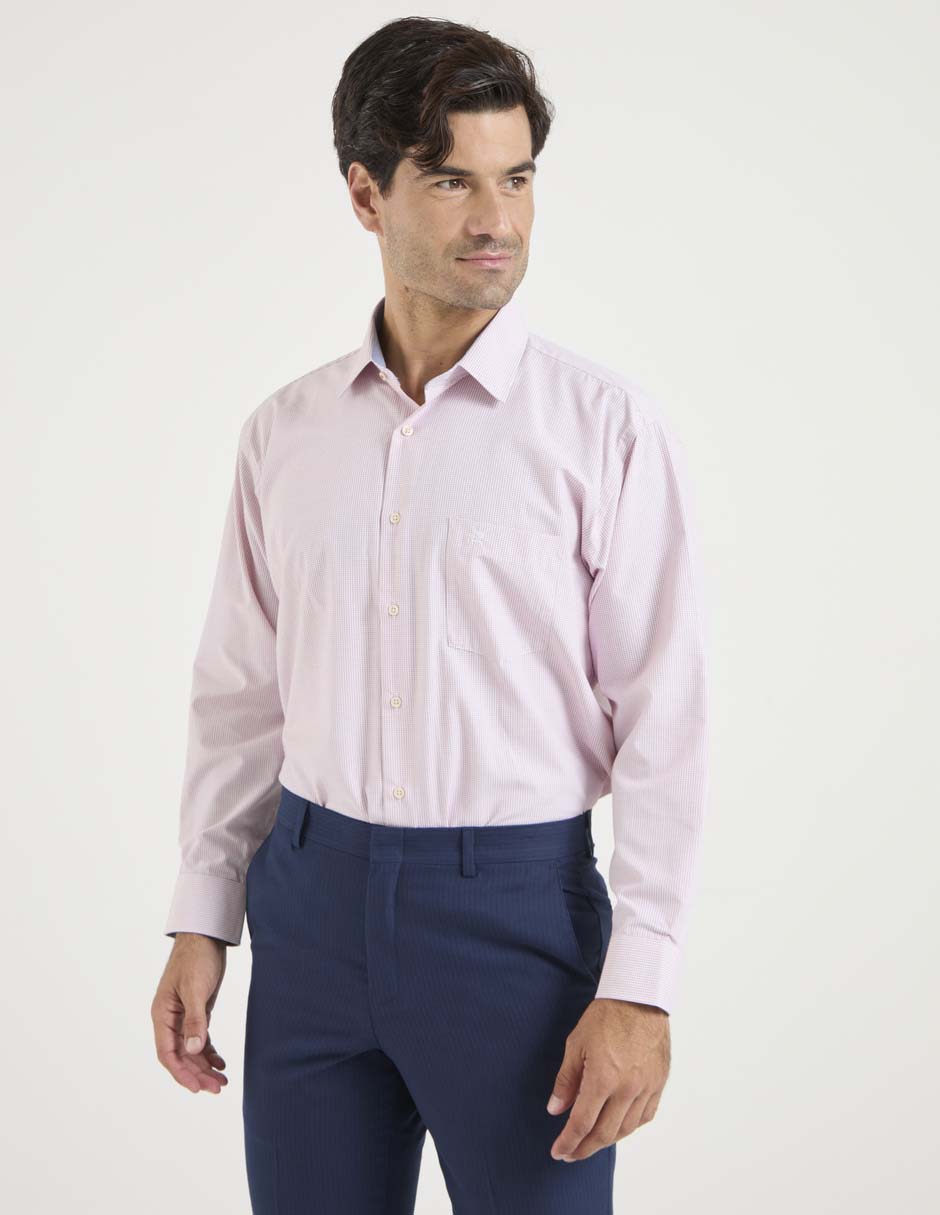 Camisa de vestir de algodón manga larga para hombre