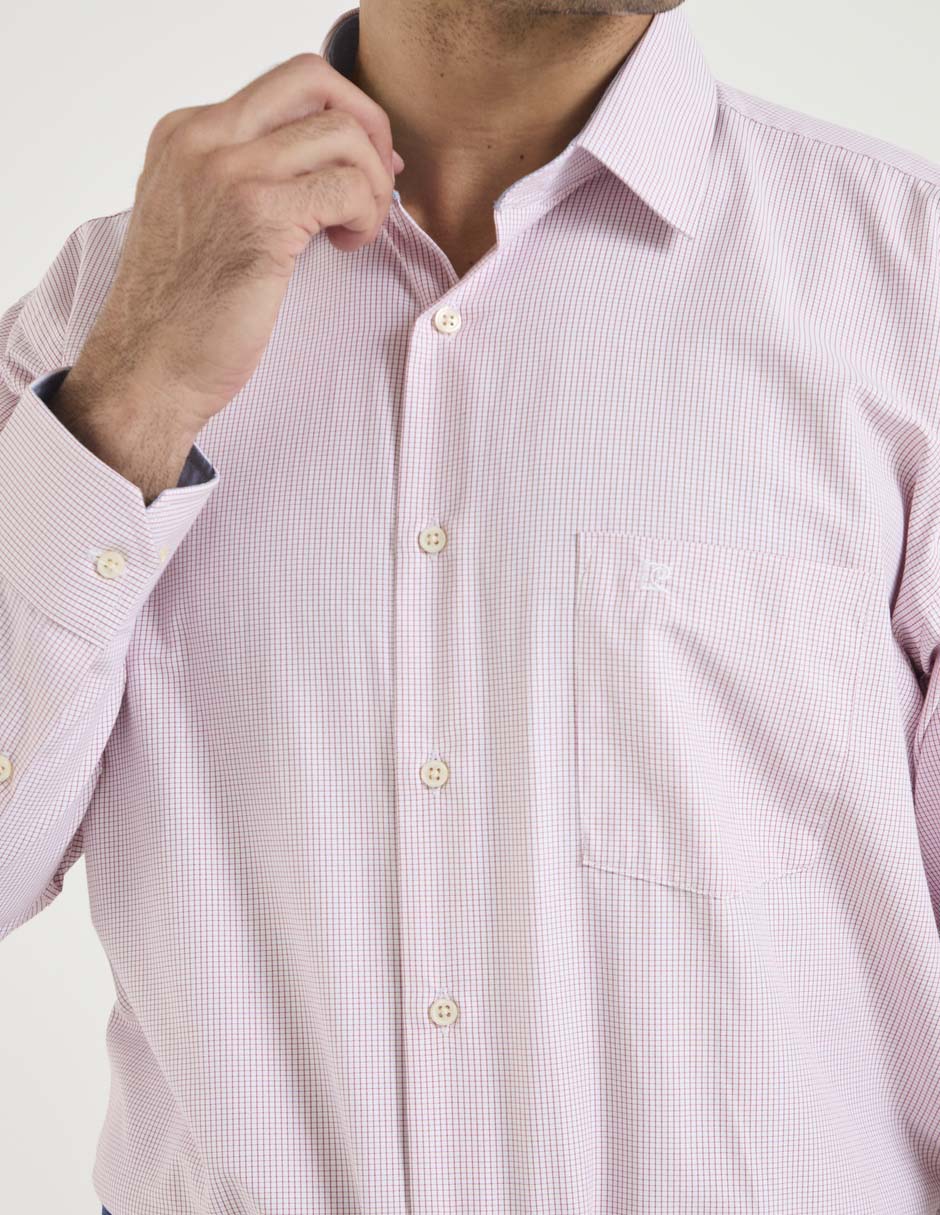 Camisa de vestir de algodón manga larga para hombre 4