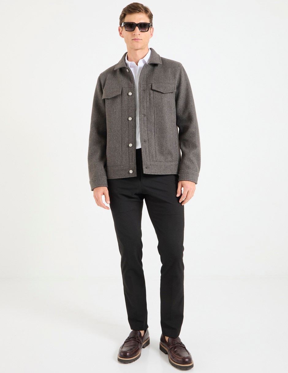 Pantalón de vestir slim de algodón para hombre 3