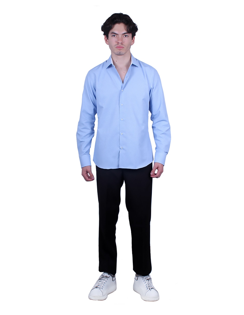 Camisa formal manga larga para hombre 2