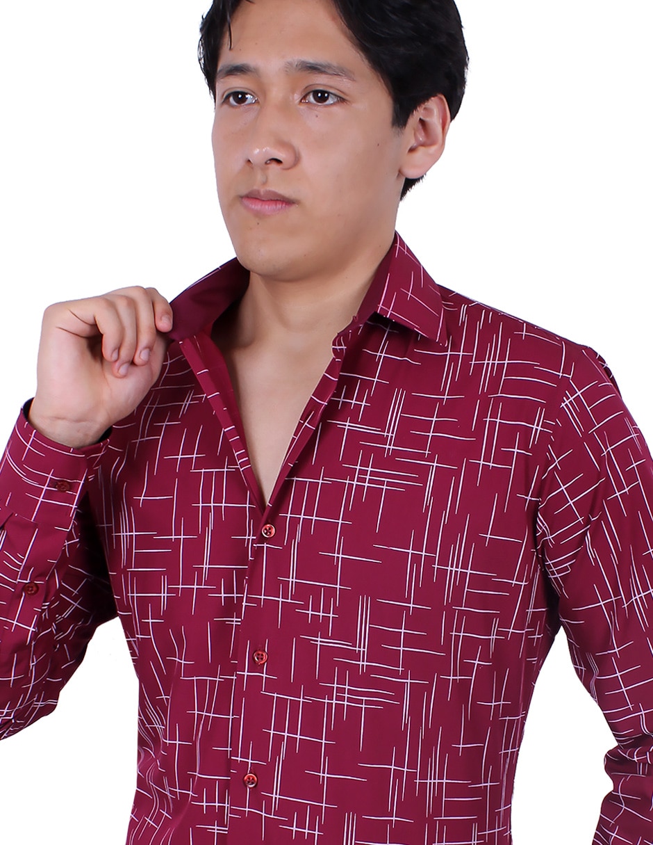 Camisa de vestir manga larga para hombre 4