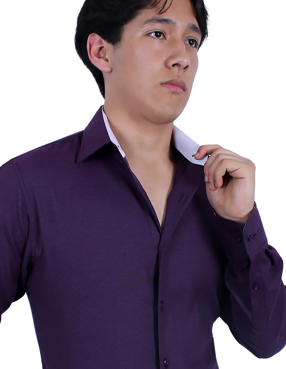 Camisa de vestir manga larga para hombre 4