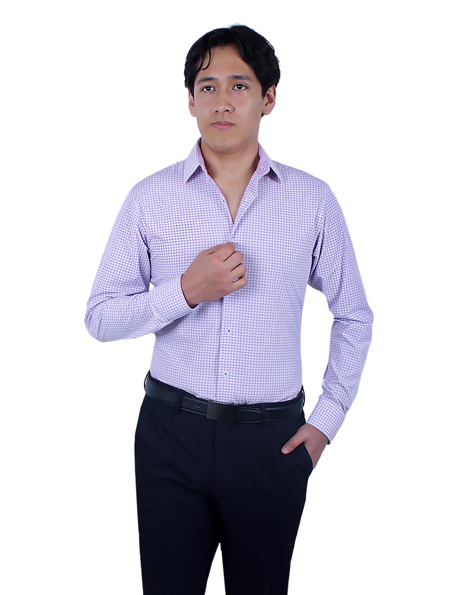 Camisa de vestir manga larga para hombre