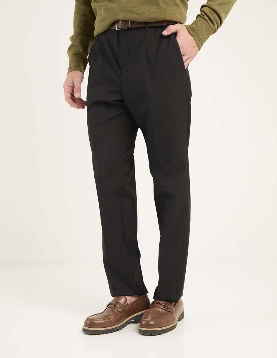 Pantalón de vestir recto de algodón para hombre
