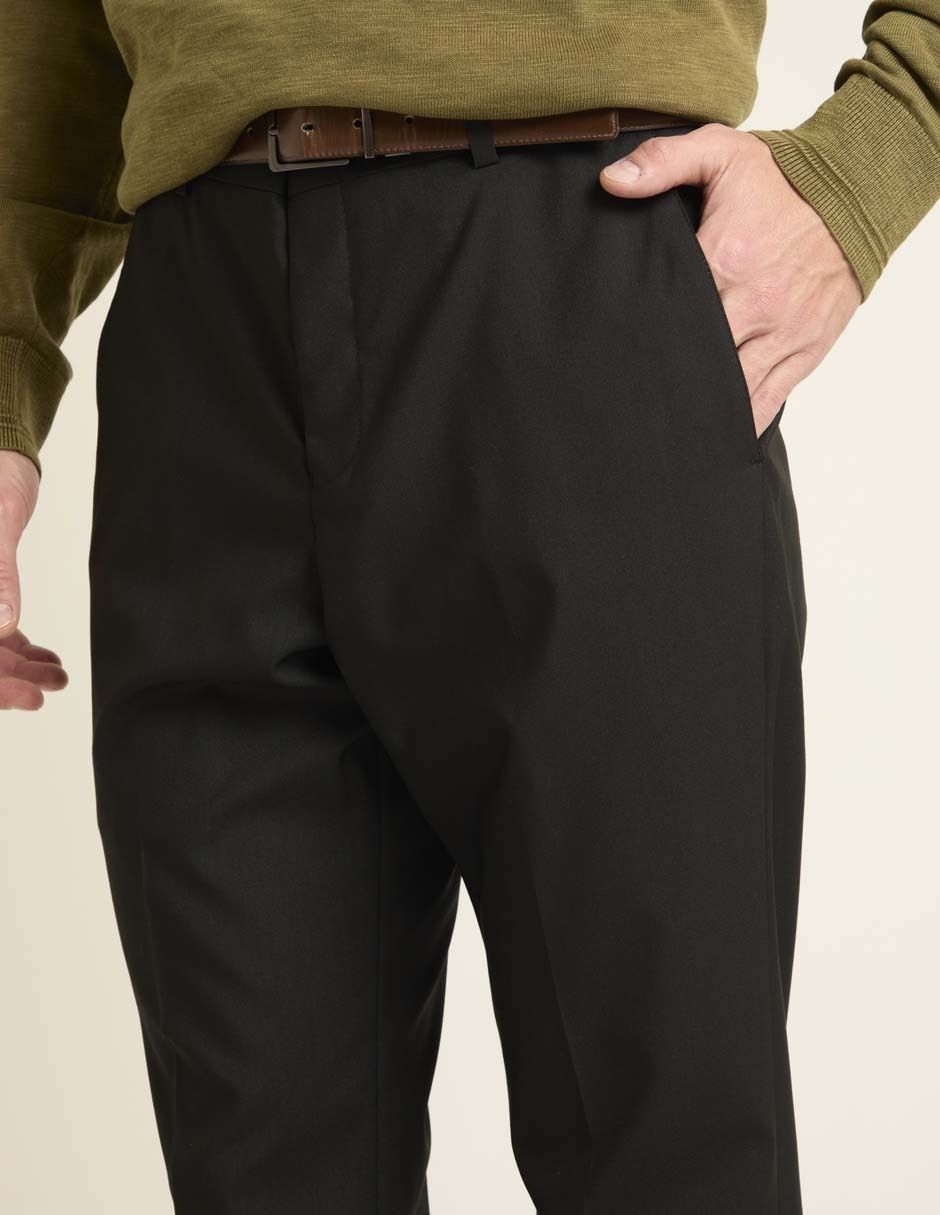 Pantalón de vestir recto de algodón para hombre 4