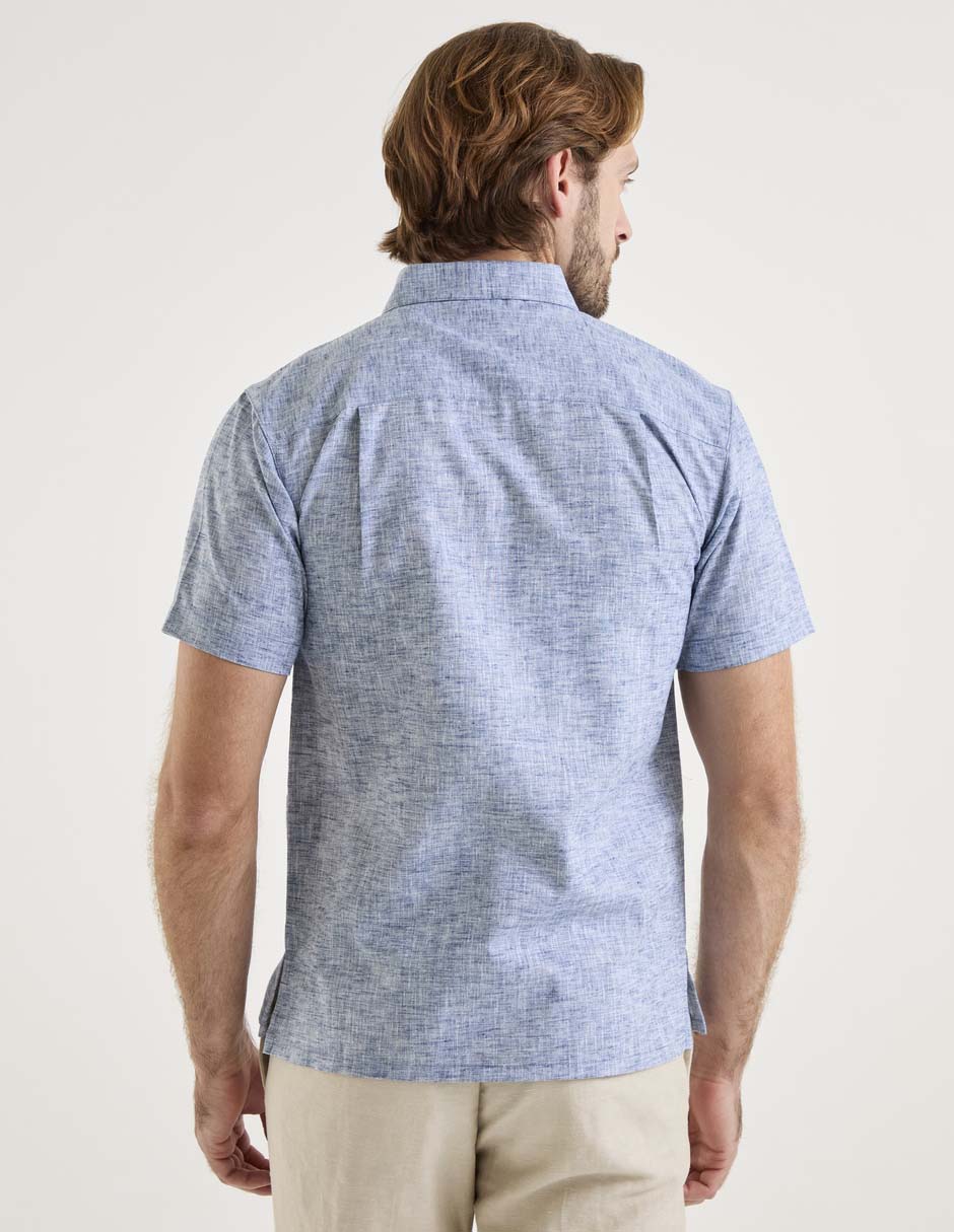 Camisa casual de algodón manga corta para hombre 2