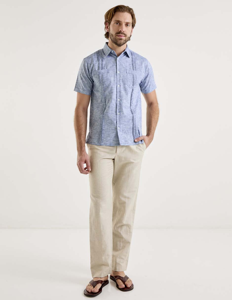 Camisa casual de algodón manga corta para hombre 3