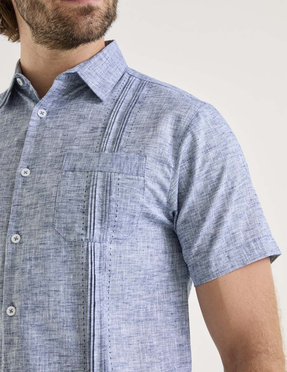 Camisa casual de algodón manga corta para hombre 4
