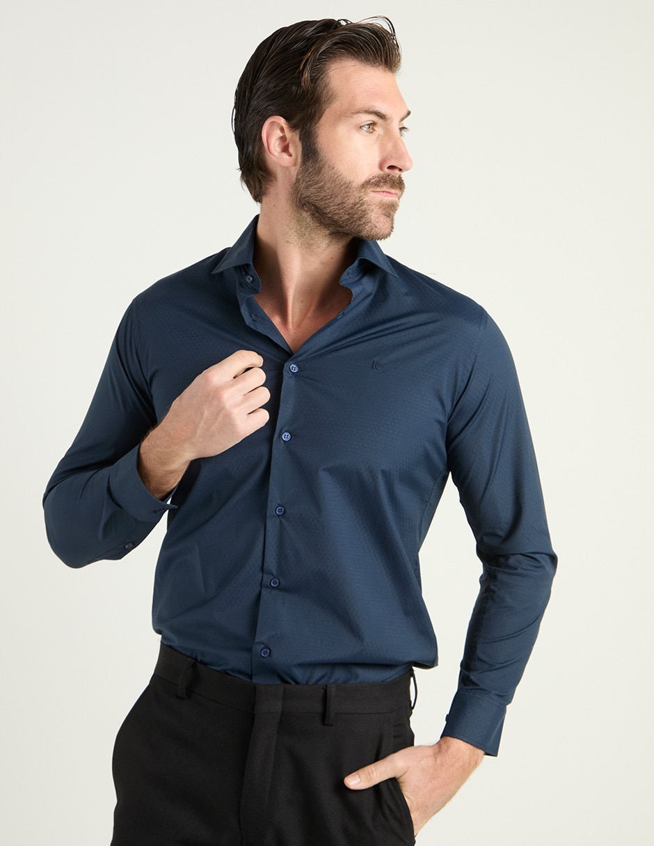 Camisa de vestir manga larga para hombre Camisa de vestir manga larga para hombre