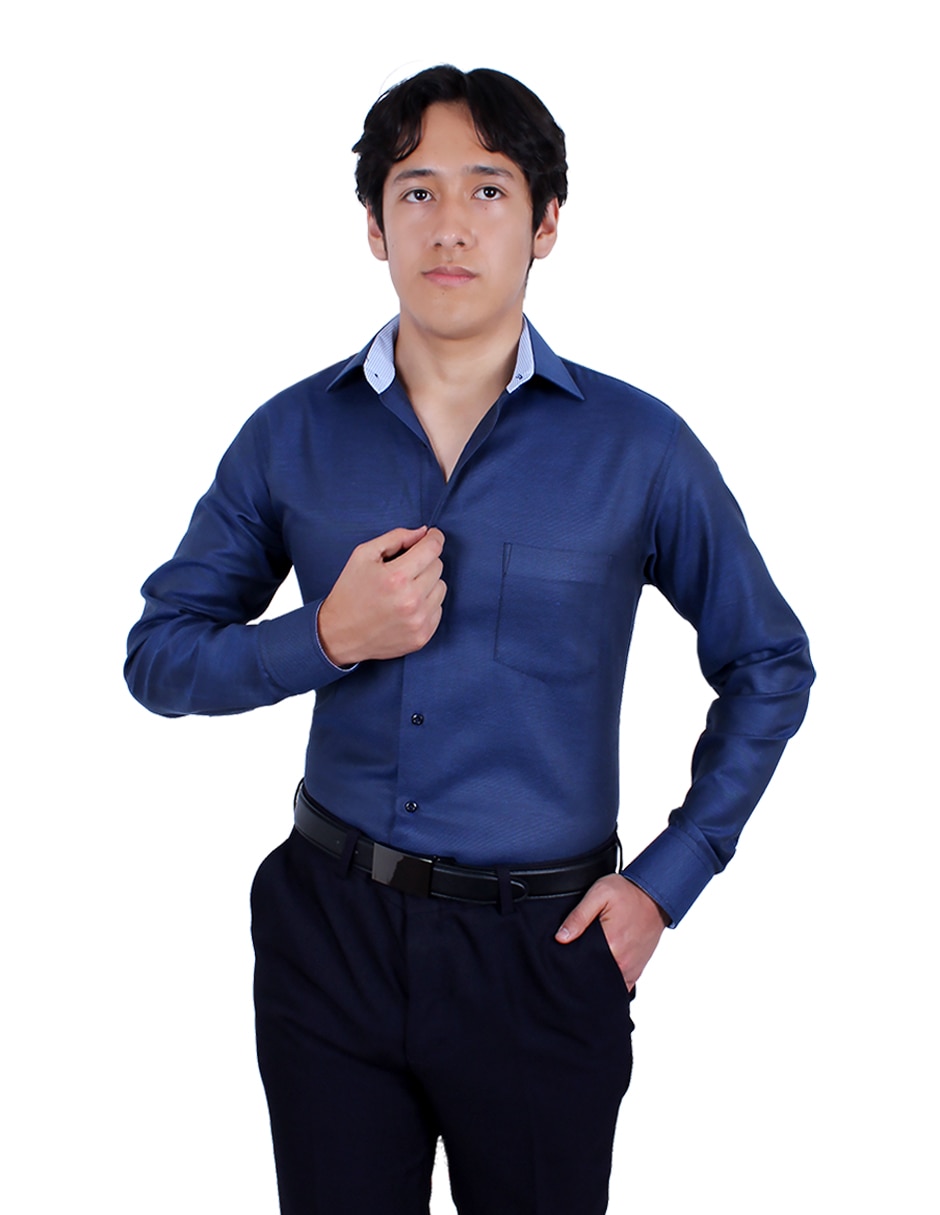 Camisa de vestir manga larga para hombre