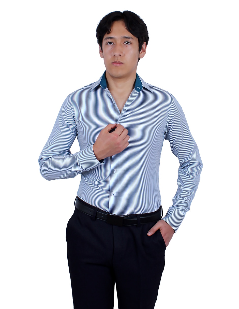 Camisa de vestir manga larga para hombre