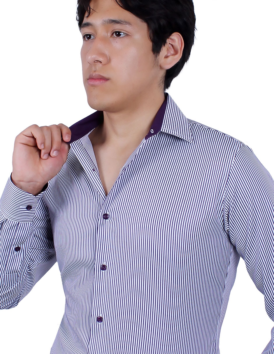 Camisa de vestir manga larga para hombre 4
