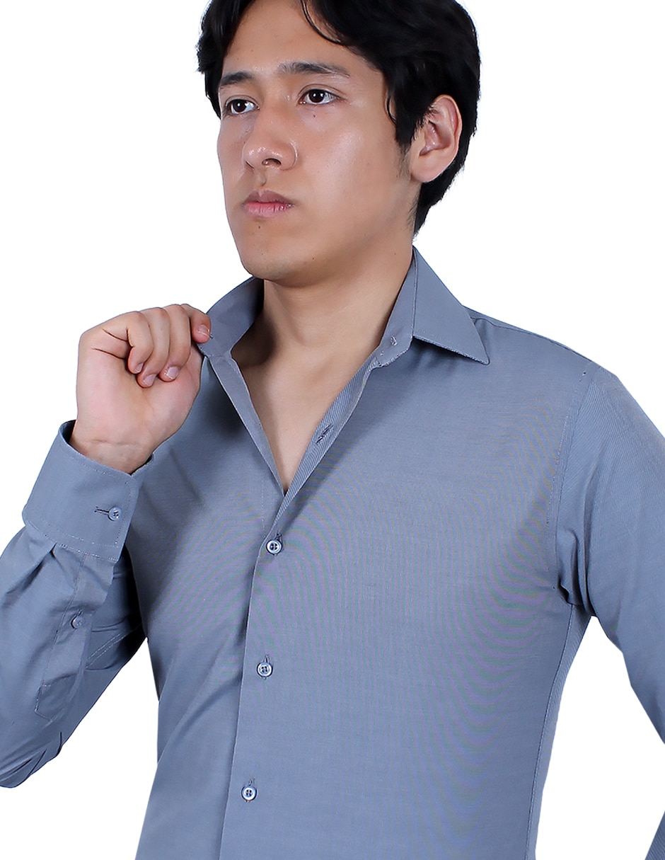 Camisa de vestir manga larga para hombre 4