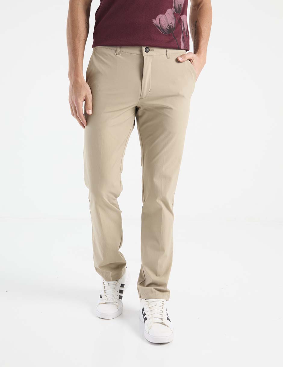 Pantalón casual regular de algodón para hombre Pantalón casual regular de algodón para hombre
