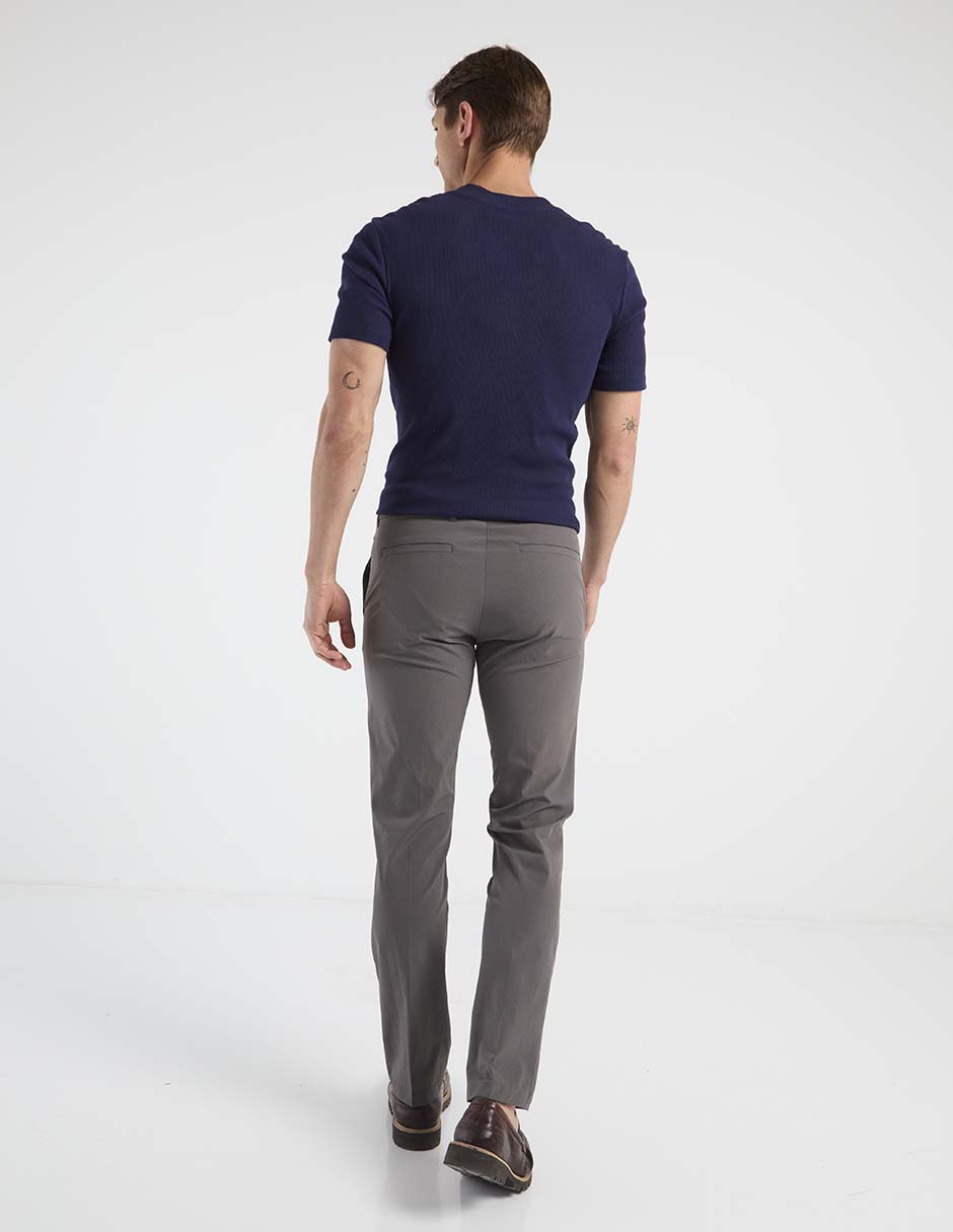 Pantalón casual regular de algodón para hombre 2