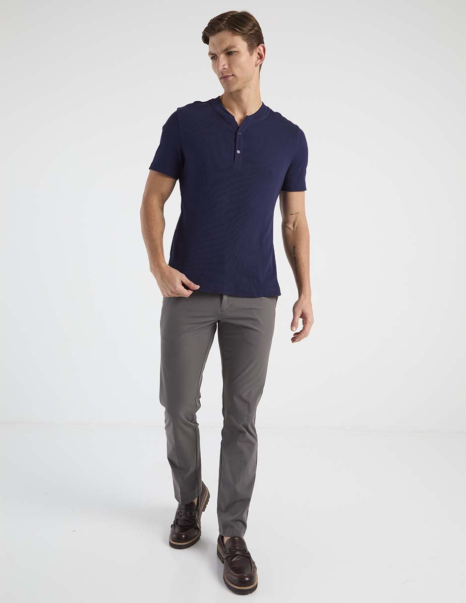 Pantalón casual regular de algodón para hombre 3
