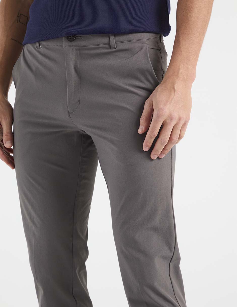 Pantalón casual regular de algodón para hombre 4