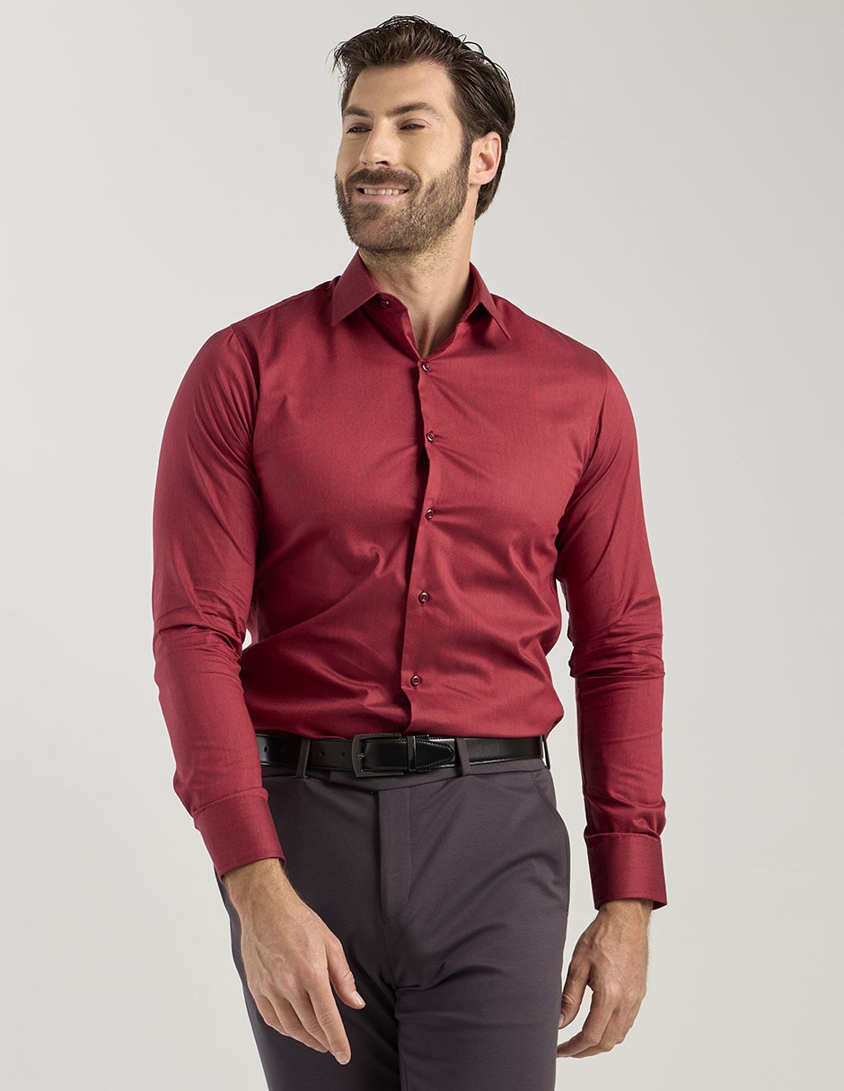 Camisa de vestir manga larga para hombre