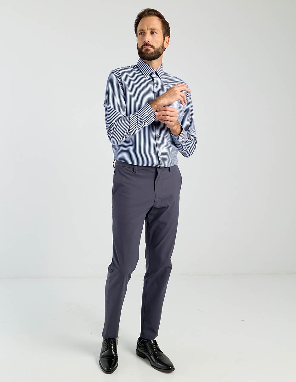 Camisa formal manga larga para hombre 3