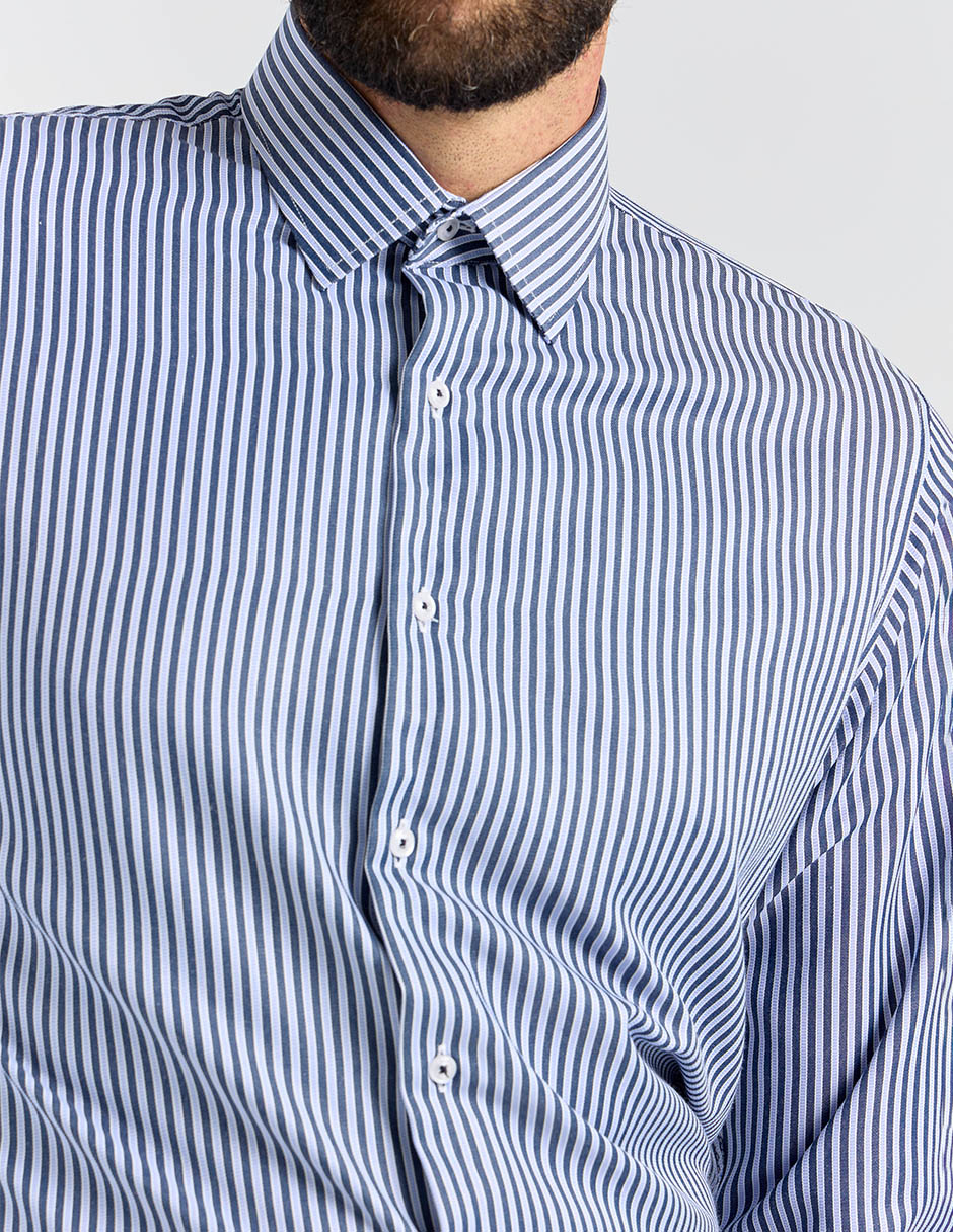 Camisa formal manga larga para hombre 4