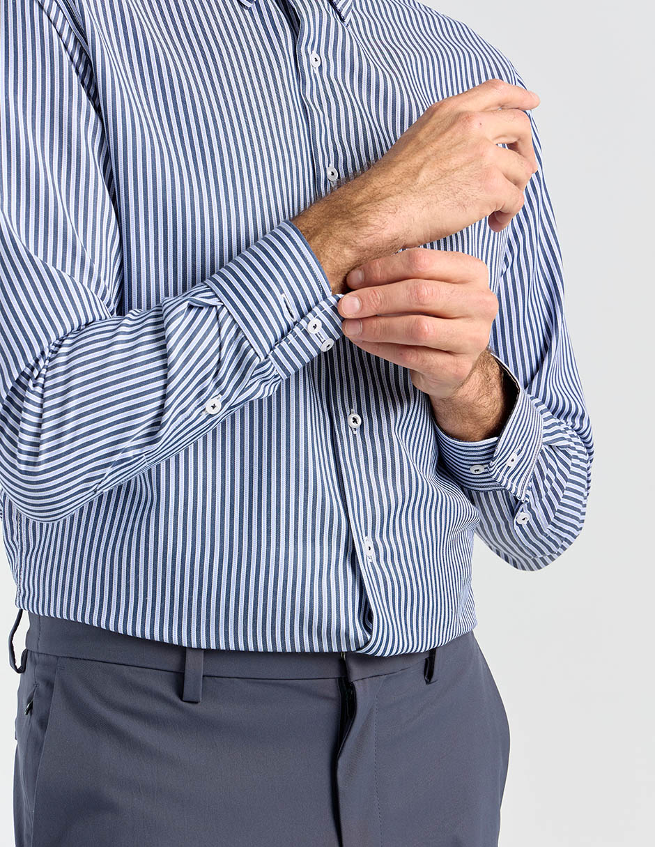 Camisa formal manga larga para hombre 5