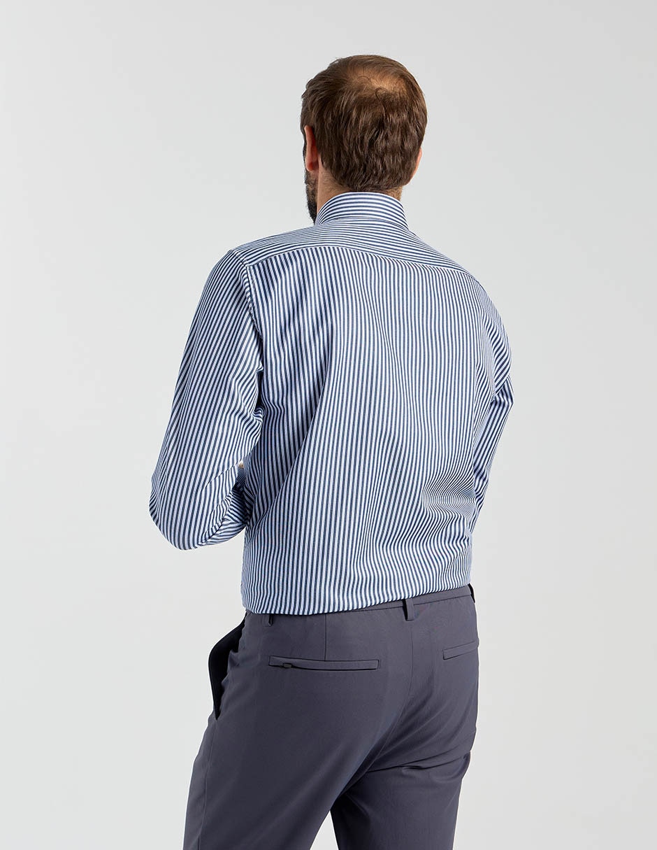 Camisa formal manga larga para hombre 6