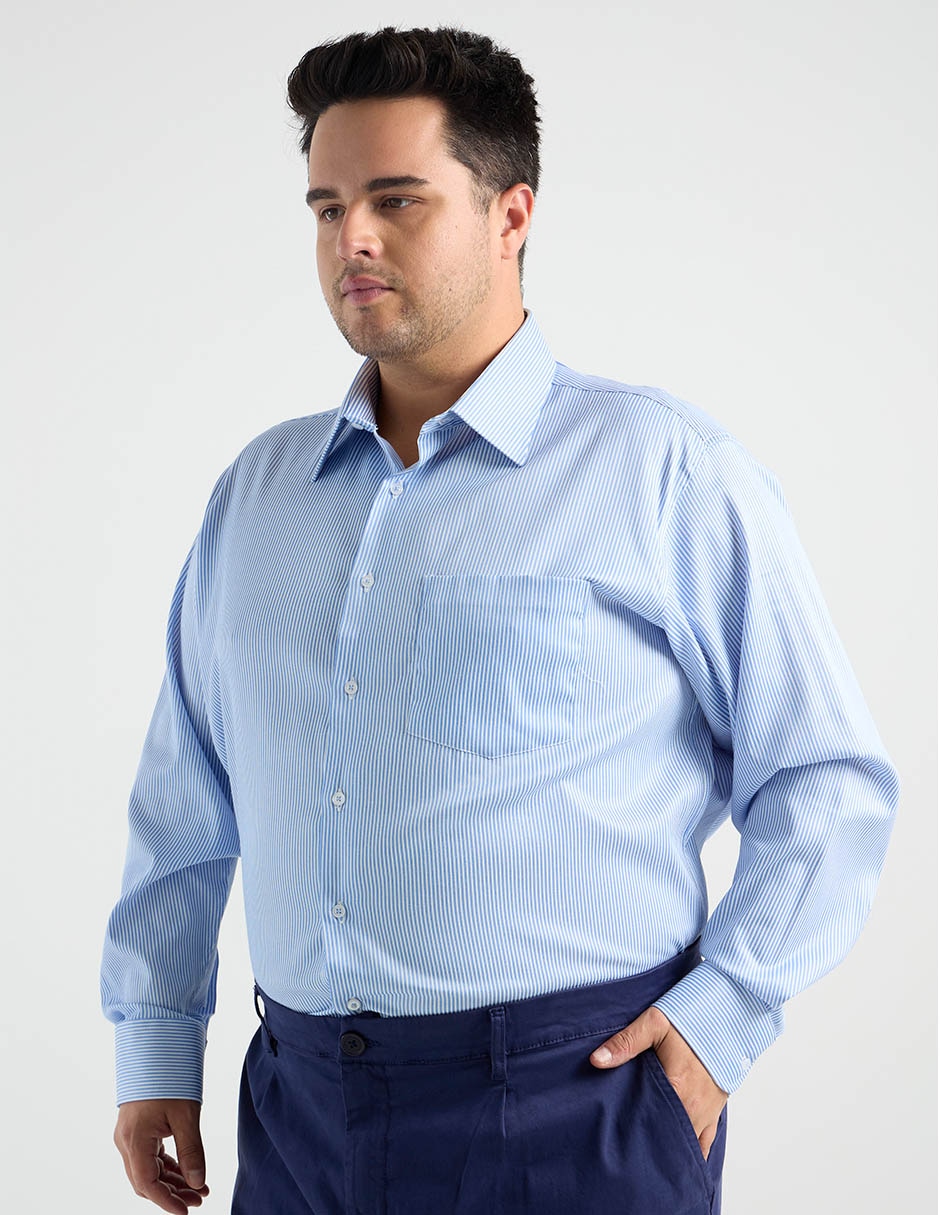 Camisa formal manga larga para hombre