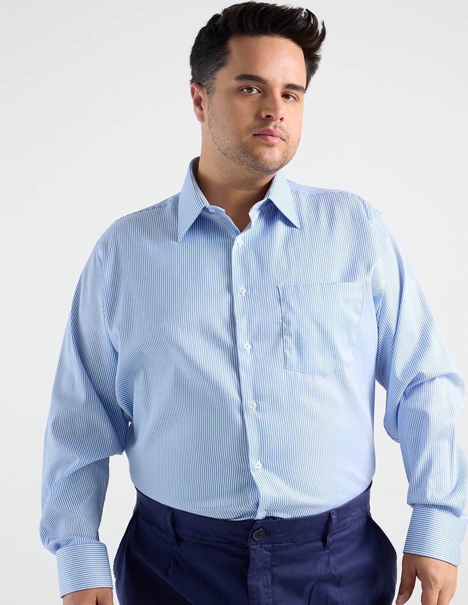 Camisa formal manga larga para hombre 2