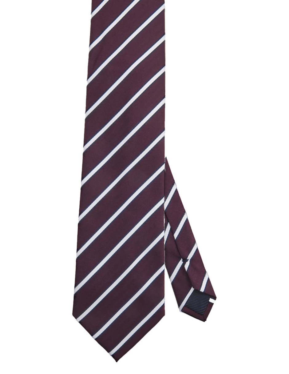 Corbata regular estampado a rayas para hombre