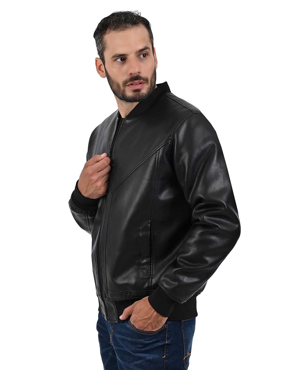 Chamarra bomber con bolsillos para hombre 2