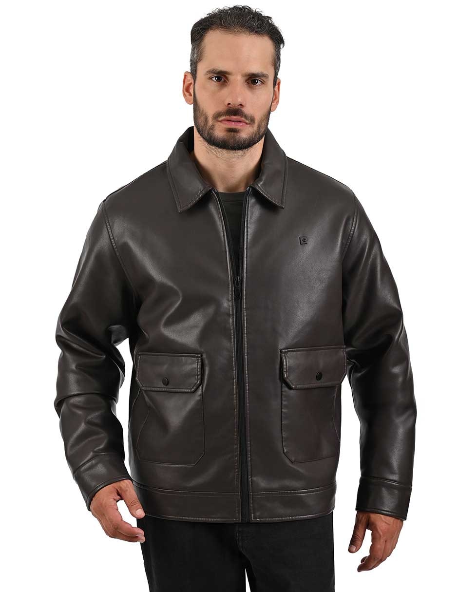 Chamarra casual impermeable con bolsillos para hombre
