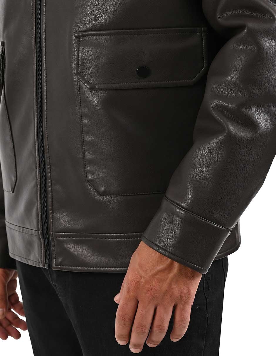 Chamarra casual impermeable con bolsillos para hombre 3