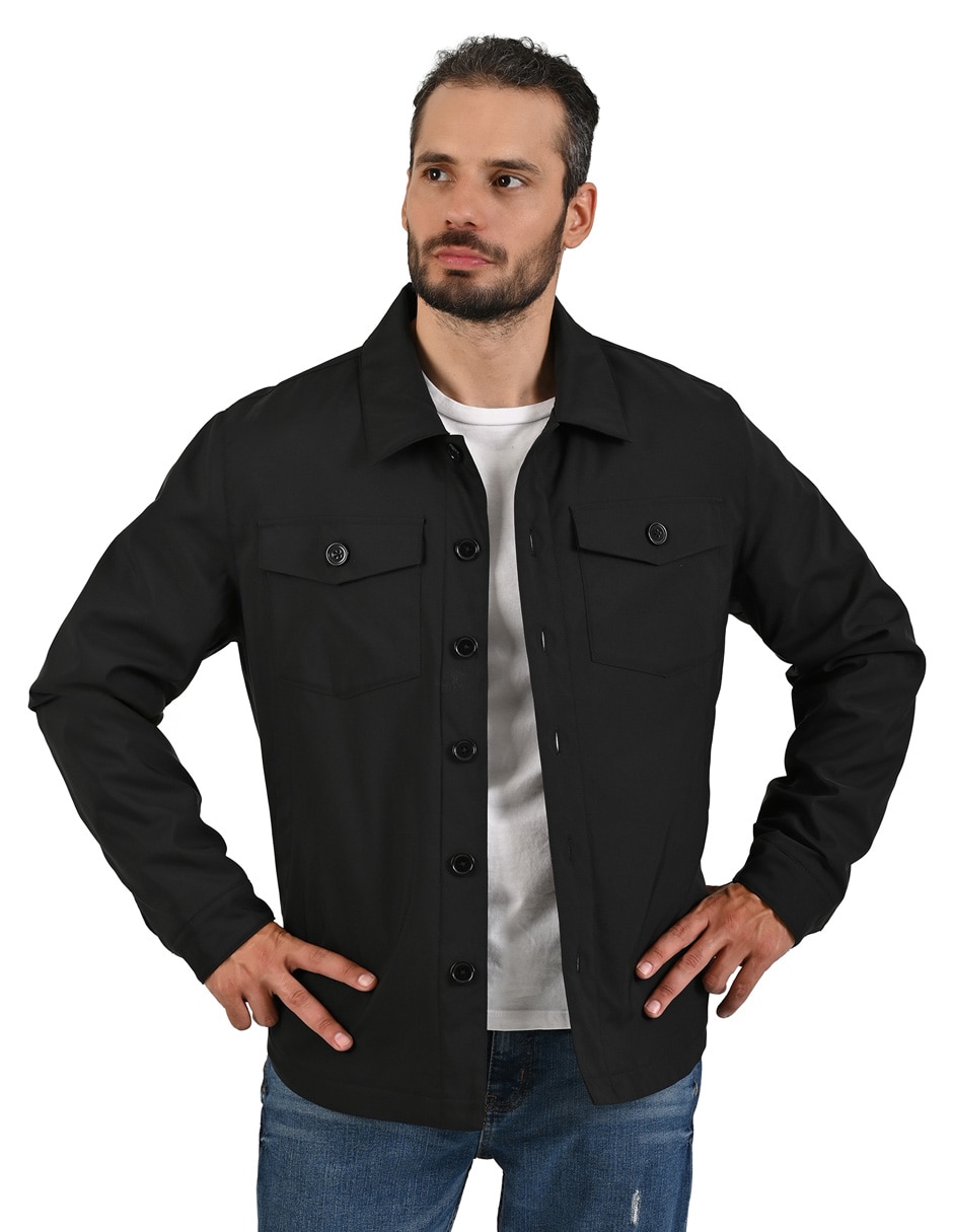 Chamarra casual con bolsillos para hombre 4